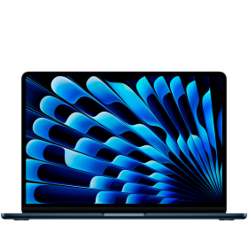 Apple MacBook Air 13.6"  Apple M4 (10C CPU/10C GPU), 16 γιγαμπάιτε, 512 γιγαμπάιτε, Μεσάνυχτα, 2025 — Εικών №1