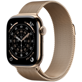 Apple Watch Series 11 GPS, 42χιλ., Gold Titanium, Gold Milanese Loop — Εικών №1