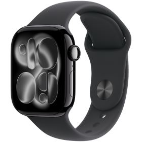 Apple Watch Series 11 GPS, 42мм, Оникс, Черный спортивный ремешок, S/M — Изображение №1
