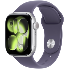 Apple Watch Series 11 GPS, 42χιλ., Silver Aluminium, Purple Fog Sport Band, S/M — Εικών №1