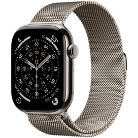 Apple Watch Series 11 GPS, 42χιλ., Natural Titanium, Natural Milanese Loop — Εικών №1