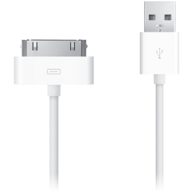 USB to 30-pin Apple Dock Connector APPLE, 1 m, White — Image №1