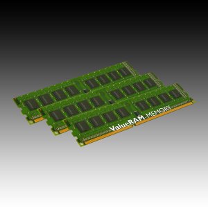 Kingston valueram memory 6gb (3x 2gb) dimm 240pin ddr3 1333mhz / pc3-10600 - cl9 1.5v enregistre avec parite - ecc (740617153668)