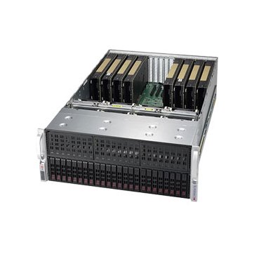 Supermicro SuperServer  SYS-4029GP-TRT2 4U, 2xLGA 3647, TDP 70-205W, Intel C622, 24xDDR4, 24x2.5'' Hot-swap, SATA3 (6Gbps); RAID 0, 1, 5, 10, 11xPCI-E 3.0 x16, 1xPCI-E 3.0 x8, 2xRJ45 10GBase-T, 1xRJ45 IPMI, 4xUSB 3.0, 1xVGA, 1 COM, 2x2000W