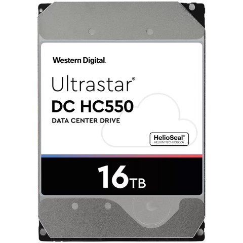 Western Digital Ultrastar DC HDD Server (3.5in 26.1MM 16TB 512MB 7200RPM SAS ULTRA 512E SE P3 DC HC550)