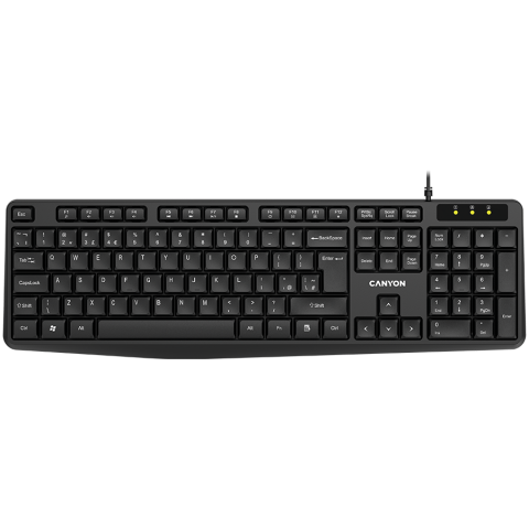 CANYON CANYON keyboard KB-1 EN/AD Wired Black Kabel USB