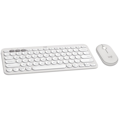 LOGITECH LOGITECH Pebble 2 Bluetooth Keyboard Combo - TONAL WHITE - Croatian layout Bežičn