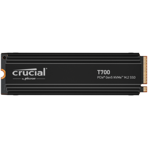 Crucial T700 2TB PCIe Gen5 NVMe M.2 SSD with heatsink