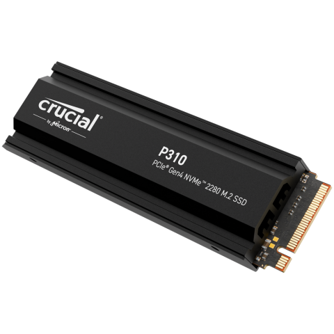 Crucial P310 2TB PCIe Gen4 2280 NVMe M.2 SSD with heatsink