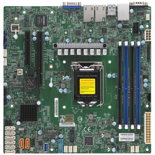 Supermicro Motherboard MBD-X11SCH-F 1xLGA 1151, Intel C246, 4xDDR4, 2x1GbE LAN, 8xSATA3 (6Gbps) RAID 0,1,5,10, 6xUSB 2.0 + 3xUSB 3.1 Gen1 + 2xUSB 3.1 Gen2 1xVGA, 2 COM, 1xPCI-E 3.0 x16 + 1xPCI-E 3.0 x8, Micro-ATX, Ret.