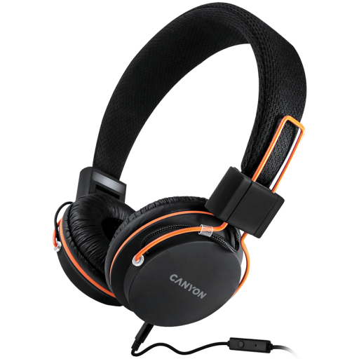 CANYON headset HP-2 Mic 1.2 m Black
