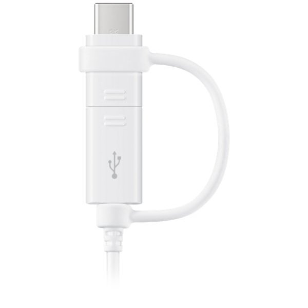 SAMSUNG Data Cable Combo (2 in 1, USB Type-C & Micro USB, 1.5 m) - White