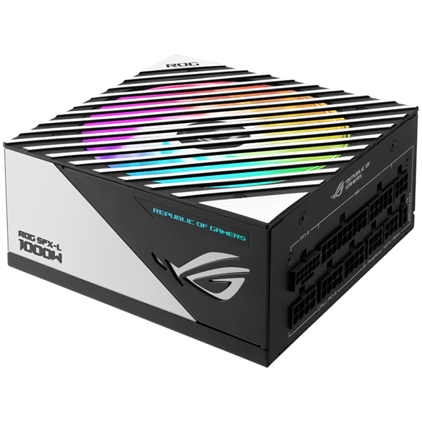 ASUS ROG Loki SFX-L 1000W Platinum napajalnik, kompaktna oblika, združljiv z ATX 3.0, pripravljen za PCIe Gen 5.0, popolnoma modularen, 80 Plus Platinum, zasnova ventilatorja Axial-tech, dvojna ležaja krogličnih ventilatorjev, tehnologija 0 dB, osvetljen