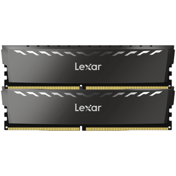 Lexar 2x16GB THOR DDR4 3600 UDIMM XMP Memory with Black heatsink. Dual pack