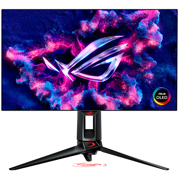 ASUS ROG Swift OLED PG27AQDP gaming monitor - 67.3cm (27"/26.5" vidno), QHD (2560 x 1440), WOLED, 480Hz, 0.03 ms (GTG), G-SYNC kompatibilen, HDR 400, 99% DCI-P3