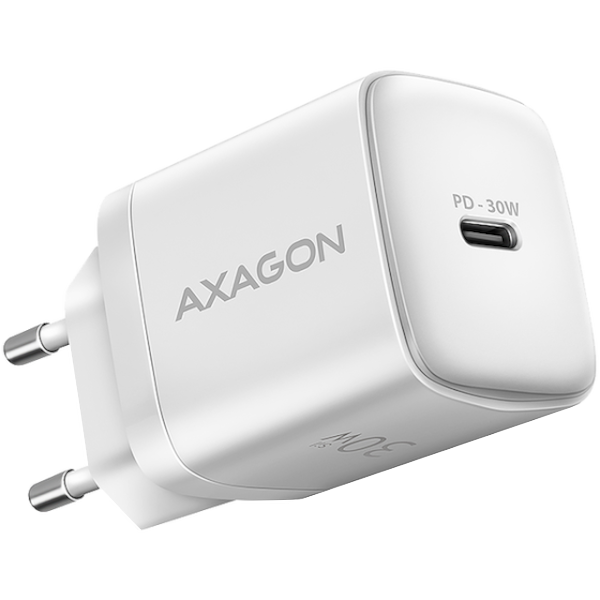 MOBILE CHARGER WALL USB-C 30W/1PORT WHITE ACU-PD30W AXAGON