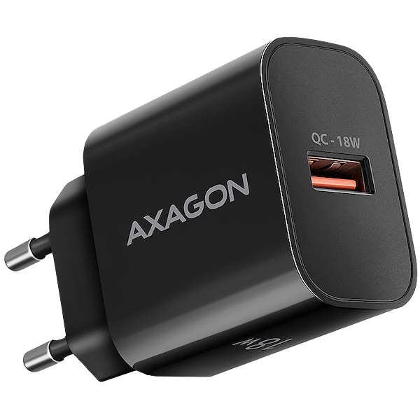 MOBILE CHARGER WALL USB 18W/1PORT BLACK ACU-QC18 AXAGON