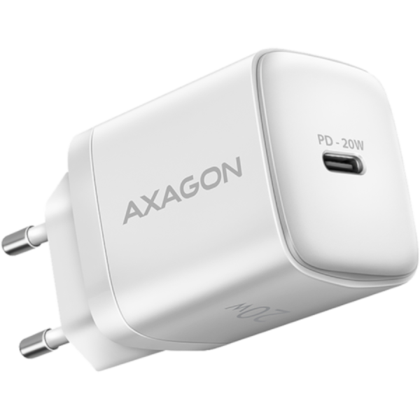 MOBILE CHARGER WALL USB-C 20W/1PORT WHITE ACU-PD20W AXAGON