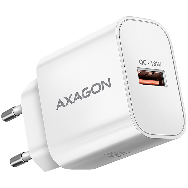 MOBILE CHARGER WALL USB 18W/1PORT WHITE ACU-QC18W AXAGON