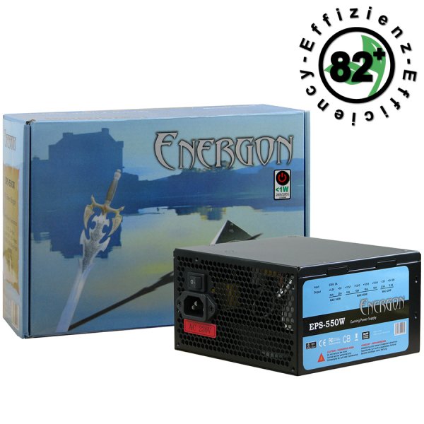 Power Supply INTER-TECH Energon EPS AC 220-240V, 50/60Hz, DC 3.3/5/±12V, 550W, Retail, Active PFC, 1x120, Efficiency 82%