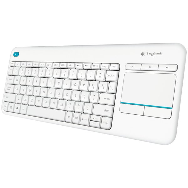 LOGITECH K400 Plus Wireless Touch Keyboard - WHITE - US INT'L