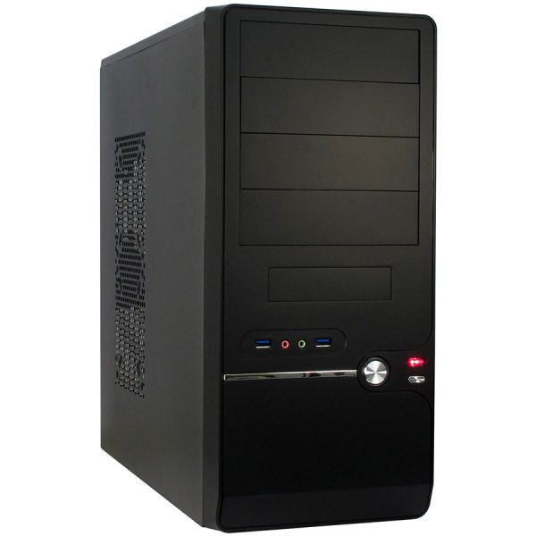 Chassis INTER-TECH IT-Starter04 Midi Tower, ATX, 2 x USB 3.0, HD audio, PSU optional, Black