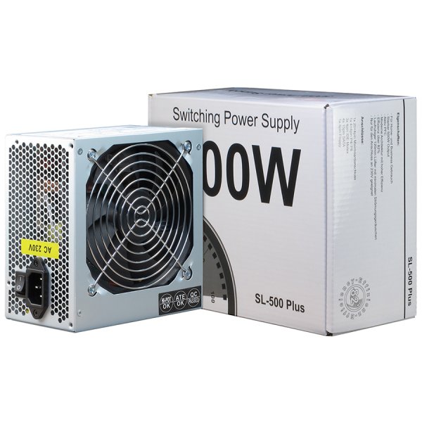 Power Supply INTER-TECH SL-500 AC 230V, 50Hz, DC 3.3/5/±12V, 500W, Retail, Active PFC, 1x120 (82+ Efficiency)