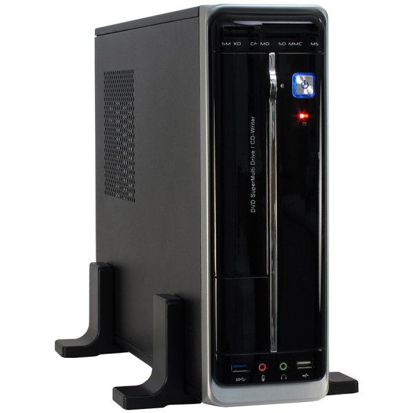 Chassis INTER-TECH WD-01 (Mini-ITX, µATX, Card-Reader, USB3.0, USB2.0, HD-Audio, 250w, Black)