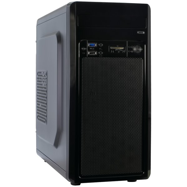 Chassis INTER-TECH MC-02 (µATX, Card-Reader, USB3.0, USB2.0, HD-Audio, 500W PLUS, Black)