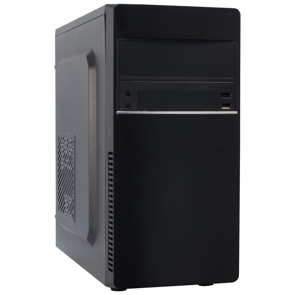 Chassis INTER-TECH MA-03 (µATX, USB3.0, USB2.0, HD-Audio, 500W PLUS, Black)