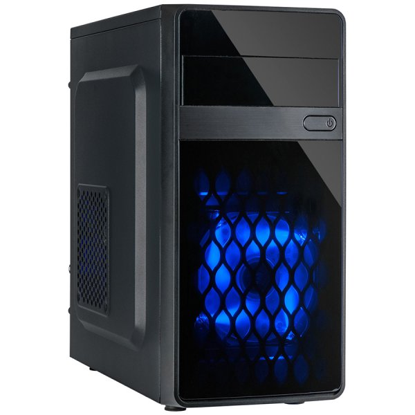 Chassis INTER-TECH MA-01 (µATX, USB3.0, USB2.0, HD-Audio, 500W PLUS, Black)