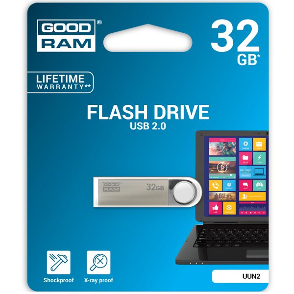 GOODRAM 32GB UUN2 SILVER USB 2.0