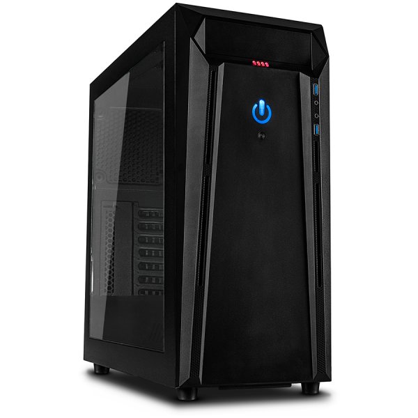 Chassis INTER-TECH N21-02 Arthurus, ATX, 2 x USB 3.0, HD-Audio, Black