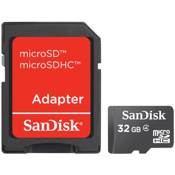 MEMORY MICRO SDHC 32GB W/ADAPT/CL4 SDSDQM-032G-B35A SANDISK