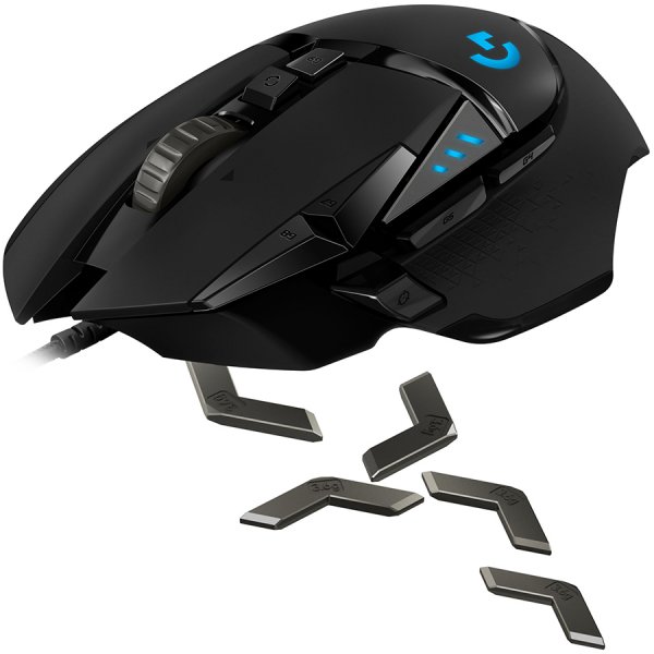 MOUSE USB OPTICAL G502 HERO/BLACK 910-005471 LOGITECH