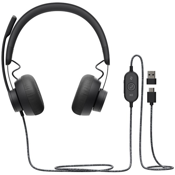 HEADSET ZONE WIRED/DARK GREY 981-000875 LOGITECH
