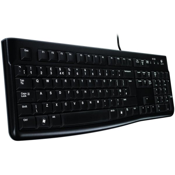 LOGITECH K120 Corded Keyboard - BLACK - USB - EST