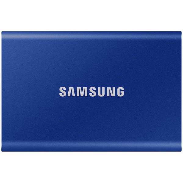 Samsung SSD T7 External 500GB, USB 3.2, 1050/1000 MB/s, included USB Type C-to-C and Type C-to-A cables, 3 yrs, indigo blue