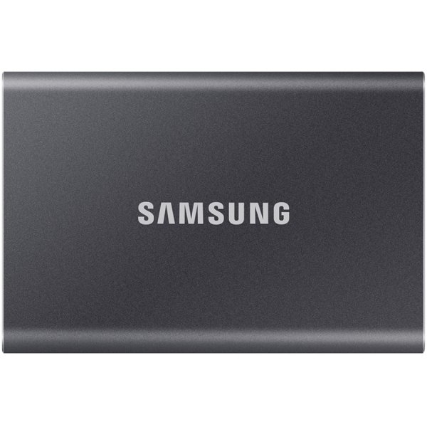 Samsung SSD T7 External 500GB, USB 3.2, 1050/1000 MB/s, included USB Type C-to-C and Type C-to-A cables, 3 yrs, iron gray