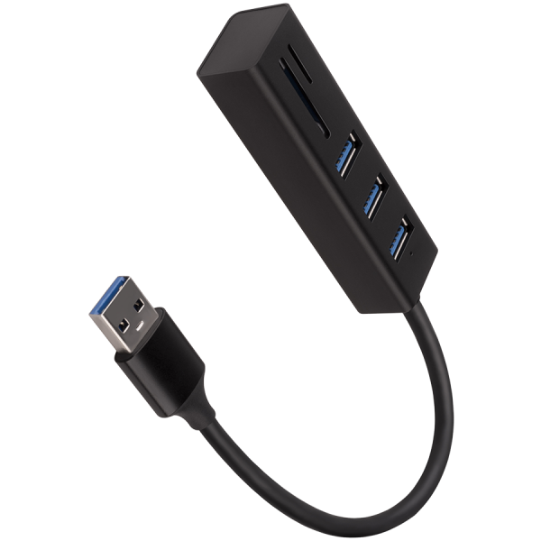 I/O HUB USB3.2 3P SD/MICROSD/0.2M HMA-CR3A AXAGON