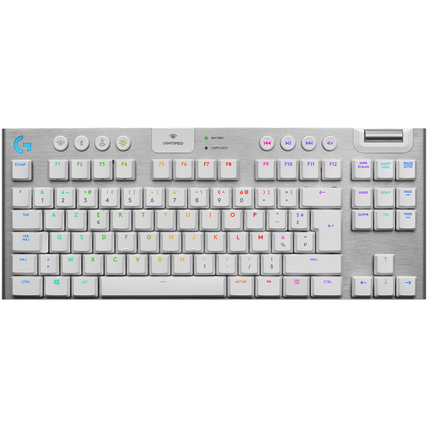 LOGITECH G915 TKL LIGHTSPEED Wireless Mechanical Gaming Keyboard - WHITE - NORDIC - TACTILE