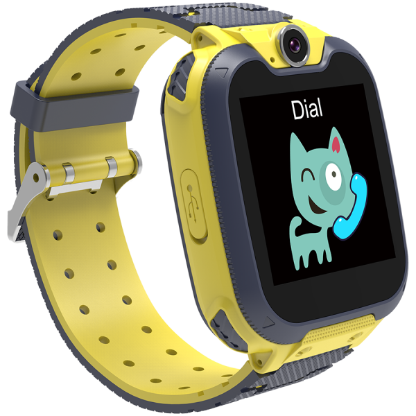 CANYON Tommy KW-31, Kids smartwatch, 1.54 inch colorful screen, Camera 0.3MP, Mirco SIM card, 32+32MB, GSM(850/900/1800/1900MHz), 7 games inside, 380mAh battery, compatibility with iOS and android, Yellow, host: 54*42.6*13.6mm, strap: 230*20mm, 45g