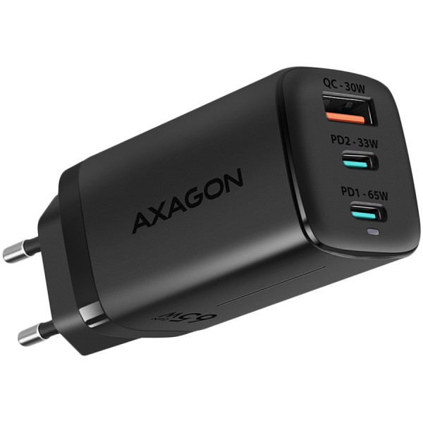 MOBILE CHARGER WALL USB 65W/GAN 3PORT ACU-DPQ65 AXAGON