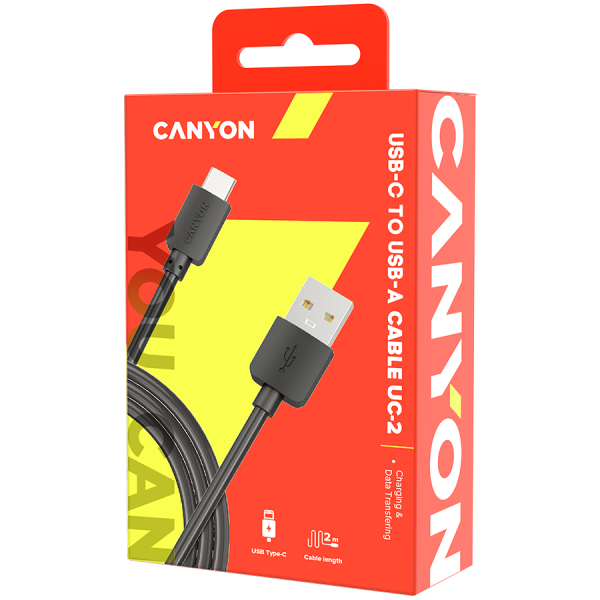 CANYON cable UC-2 USB-C 5W 2m Black