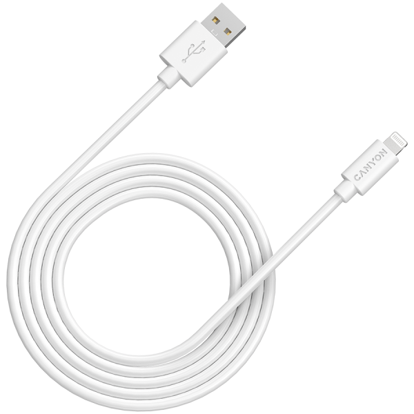 CANYON cable MFI-12 USB-A to Lightning 2m White