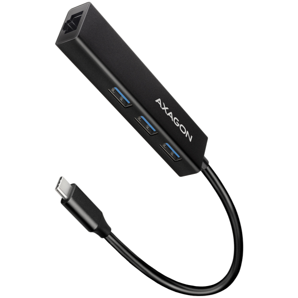 I/O HUB USB-C 4PORT GLAN/0.2M HMC-GL3A AXAGON