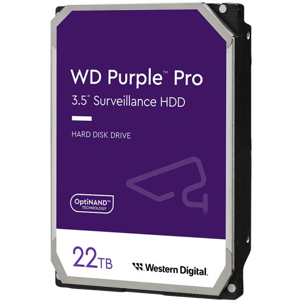 HDD|WESTERN DIGITAL|Purple Pro|22TB|512 MB|7200 rpm|3,5"|WD221PURP