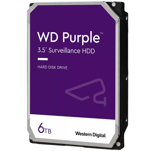 HDD|WESTERN DIGITAL|Purple| 6 TB|Serial ATA III|Buffer 256 MB|5400 RPM|3.5 "|WD64PURZ