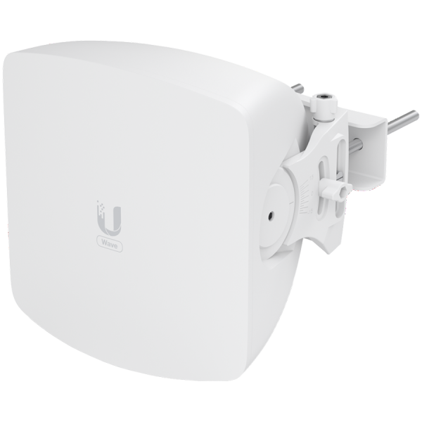 UBIQUITI Wave AP; Max. throughput: 5.4 Gbps (2.7 Gbps duplex); 30° sector coverage; 5 GHz weatherproof backup radio (Max. throughput: 800 Mbps); 2.5 GbE and (1) 10G SFP+ WAN ports; Integrated GPS & Bluetooth; 15 client capacity: Wave Pro (8 km link range), Wave Long-Range (8 km link range), Wave Nano (5 km link range), Wave Pico (1.3 km link range).