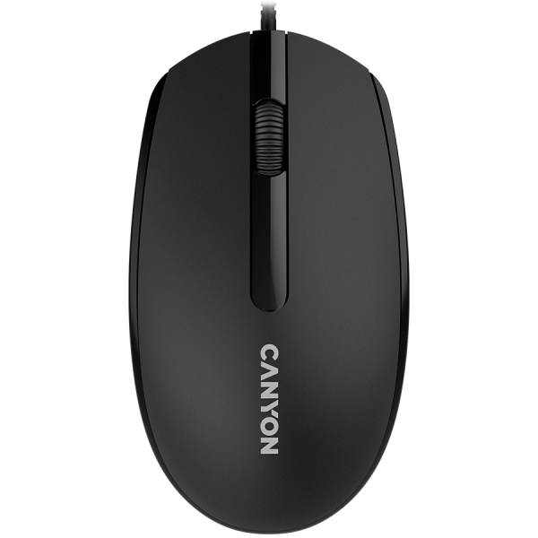 CANYON M-10, Canyon Wired optical mouse with 3 buttons, DPI 1000, with 1.5M USB cable, black, 65*115*40mm, 0.1kg